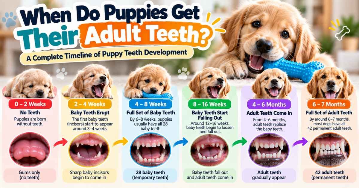 when do puppies get their adult teeth