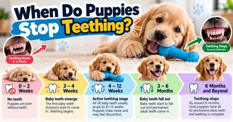 when do puppies stop teething