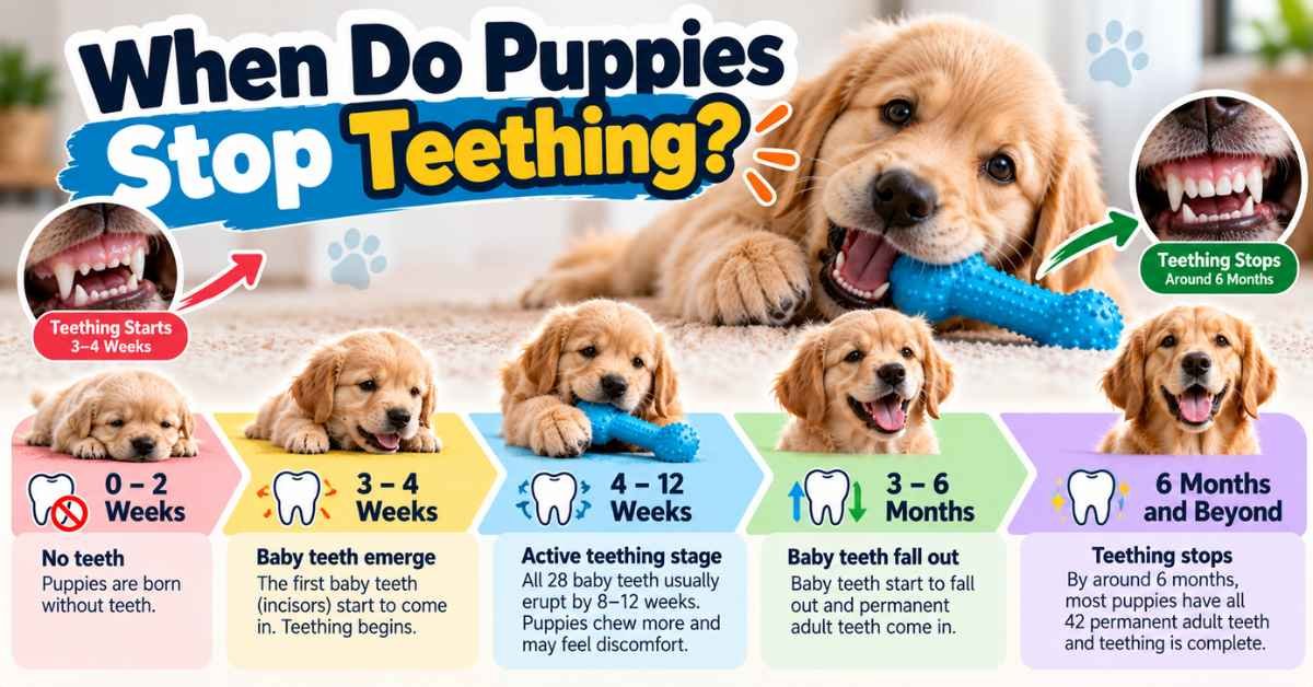 when do puppies stop teething